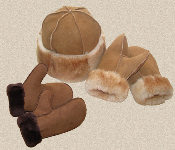 shearling mittens